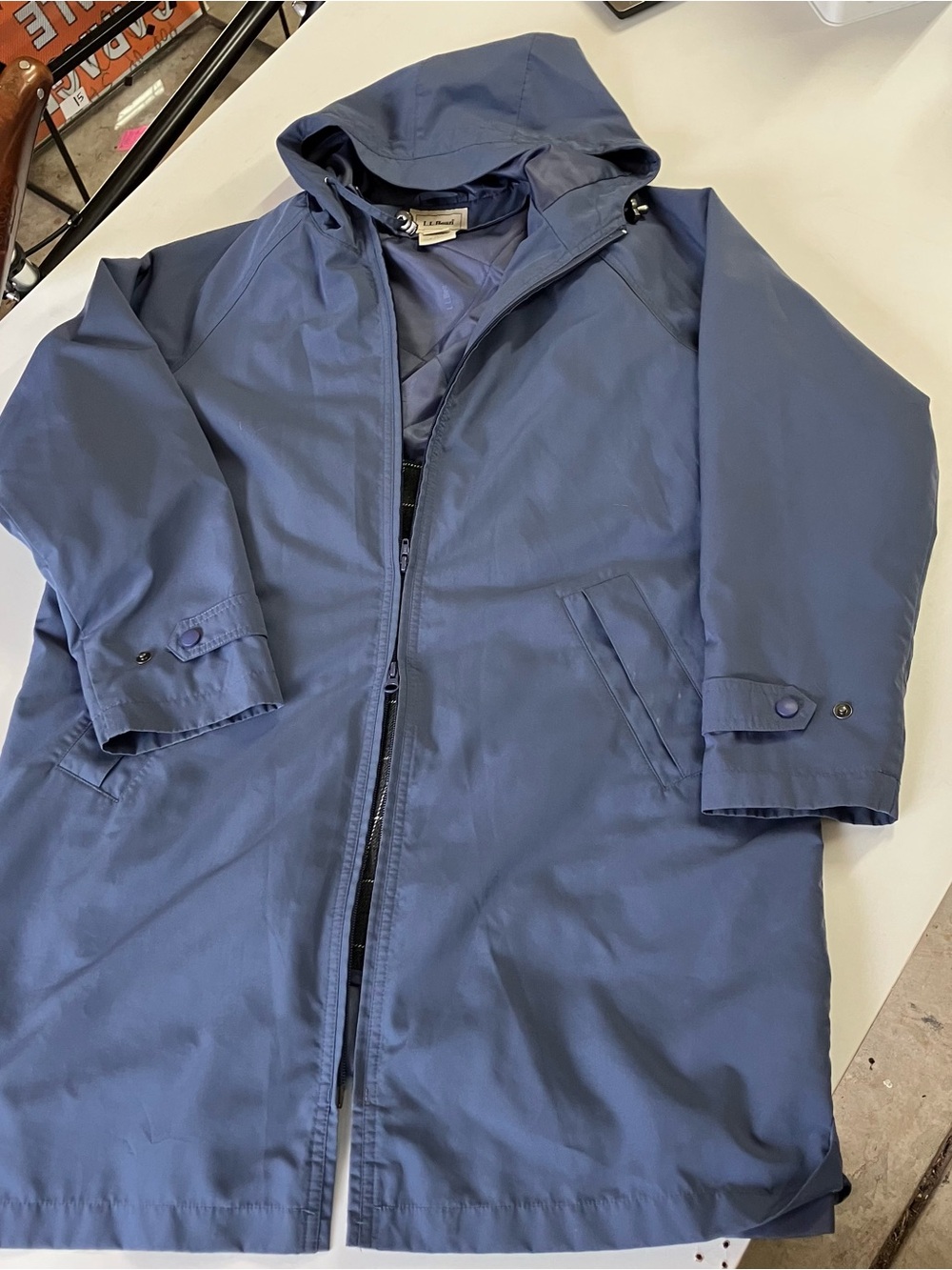 L.L. Bean Women's Navy Hooded Utility Jacket